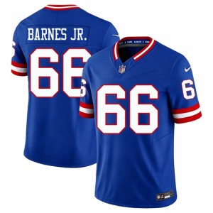 Anquin Barnes Jr. NYG #66 Men Gameday Football Sewn Throwback Jersey - Royal Edition 82518924