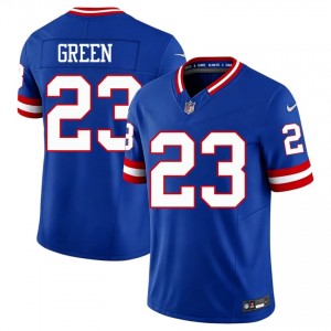 Art Green NYG #23 Men Durable Football Sewn Throwback Jersey - Royal Edition 74521270