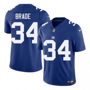 Giants Beau Brade #34 Men Authentic Football Stitch Jersey - Royal Edition 90947918