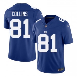 New York Giants Beaux Collins #81 Men Pro Cut Football Embroidery Jersey - Royal Edition 96356948