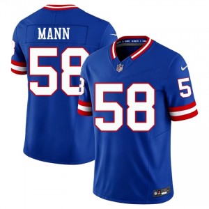 Ben Mann NY Giants #58 Men Durable Football Stitch Throwback Jersey - Royal Edition 29686387