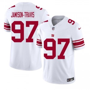 Bobby Jamison-Travis New York Giants #97 Men Durable Football Embroidery Jersey - White Edition 21066848