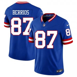 Braxton Berrios NY Giants #87 Men Original Football Stitched Throwback Jersey - Royal Edition 49322720