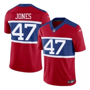 NY Giants Cam Jones #47 Men Original Football Stitched Jersey - Red Edition 21612579