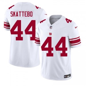 Cam Skattebo NYG #44 Men Elite Thread Football Sewn Jersey - White Edition 17227683