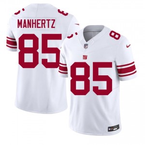 Chris Manhertz Giants #85 Men Moisture Wicking Football Stitch Jersey - White Edition 49455620