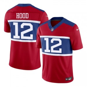 NYG Colton Hood #12 Men Gameday Football Sewn Jersey - Red Edition 34144324