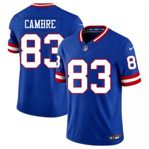 Dalen Cambre New York Giants #83 Men NFL Football Stitched Throwback Jersey - Royal Edition 36747566