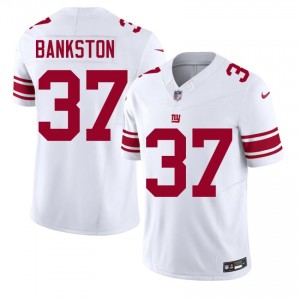 Damon Bankston NY Giants #37 Men NFL Football Stitch Jersey - White Edition 23237875