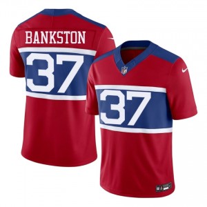 New York Giants Damon Bankston #37 Men Player Football Stitched Jersey - Red Edition 70061860