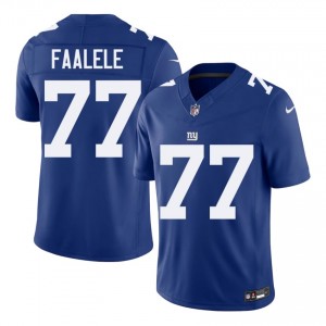 New York Giants Daniel Faalele #77 Men Durable Football Embroidery Jersey - Royal Edition 72439428