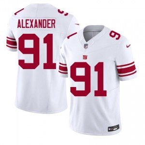 Darius Alexander Giants #91 Men Original Football Stitch Jersey - White Edition 33291405