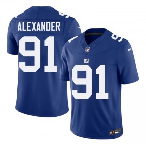 Big Blue Darius Alexander #91 Men Pro Cut Football Embroidery Jersey - Royal Edition 17297695