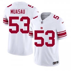 Darius Muasau NYG #53 Men Durable Football Sewn Jersey - White Edition 80198266