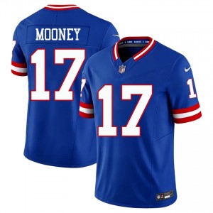 Darnell Mooney New York Giants #17 Men Gameday Football Stitched Throwback Jersey - Royal Edition 30188291