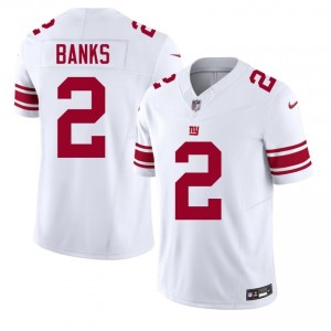 Deonte Banks New York Giants #2 Men Premium Football Stitched Jersey - White Edition 44168524
