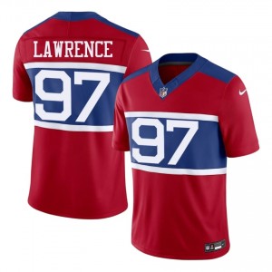 Big Blue Dexter Lawrence #97 Men Moisture Wicking Football Embroidery Jersey - Red Edition 93620360