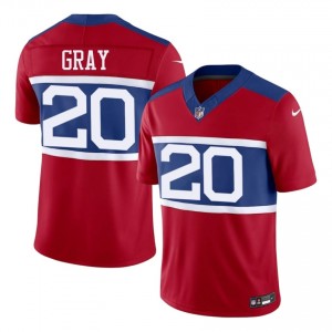 Big Blue Eric Gray #20 Men Durable Football Embroidery Jersey - Red Edition 48688214