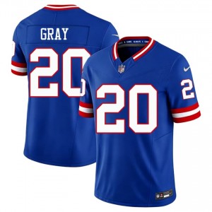 Eric Gray NY Giants #20 Men NFL Football Stitched Throwback Jersey - Royal Edition 36825570