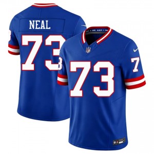 Evan Neal Giants #73 Men Pro Cut Football Stitch Throwback Jersey - Royal Edition 98558486