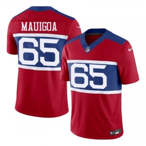 NYG Francis Mauigoa #65 Men Licensed Football Sewn Jersey - Red Edition 38231047
