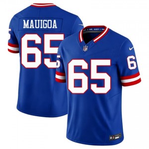 Francis Mauigoa New York Giants #65 Men Classic Football Embroidery Throwback Jersey - Royal Edition 24072614