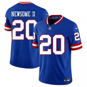 Greg Newsome II NYG #20 Men Original Football Sewn Throwback Jersey - Royal Edition 23660751