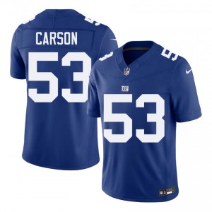 NYG Harry Carson #53 Men Authentic Football Sewn Jersey - Royal Edition 95374492