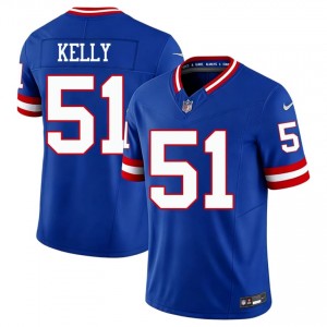 Jack Kelly NY Giants #51 Men Professional Football Stitched Throwback Jersey - Royal Edition 61978957