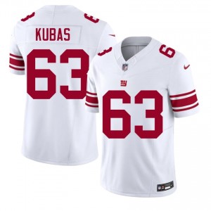 Jake Kubas NY Giants #63 Men Gameday Football Stitch Jersey - White Edition 63158349
