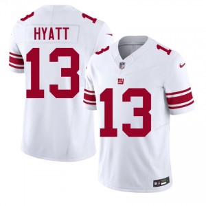 Jalin Hyatt NY Giants #13 Men Essential Football Stitch Jersey - White Edition 53488603
