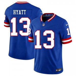 Jalin Hyatt Giants #13 Men Gameday Football Stitch Throwback Jersey - Royal Edition 65731473