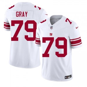 Jarrod Gray NY Giants #79 Men Moisture Wicking Football Stitch Jersey - White Edition 32357448