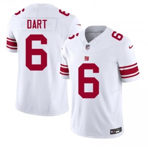 Jaxson Dart New York Giants #6 Men Limited Football Embroidery Jersey - White Edition 84498919