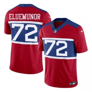 Giants Jermaine Eluemunor #72 Men Iconic Football Stitch Jersey - Red Edition 49997592