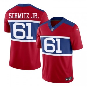 New York Giants John Michael Schmitz Jr. #61 Men Original Football Embroidery Jersey - Red Edition 49116724