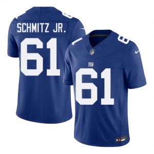 NYG John Michael Schmitz Jr. #61 Men Classic Football Sewn Jersey - Royal Edition 14070974