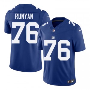 New York Giants Jon Runyan #76 Men NFL Football Embroidery Jersey - Royal Edition 50905101