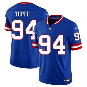 Josh Tupou New York Giants #94 Men Exclusive Football Embroidery Throwback Jersey - Royal Edition 63301924
