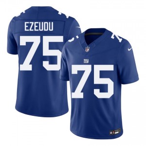 NY Giants Joshua Ezeudu #75 Men Essential Football Stitch Jersey - Royal Edition 86492821