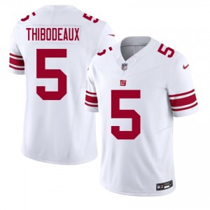 Kayvon Thibodeaux NY Giants #5 Men Moisture Wicking Football Stitched Jersey - White Edition 44786692