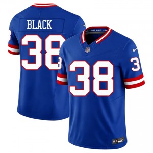 Korie Black Giants #38 Men Professional Football Stitch Throwback Jersey - Royal Edition 69288173