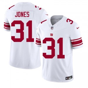 Nic Jones NYG #31 Men Licensed Football Sewn Jersey - White Edition 18249487