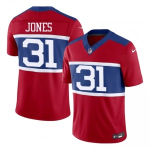 Giants Nic Jones #31 Men Professional Football Stitch Jersey - Red Edition 88101940