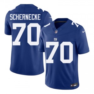 Giants Ryan Schernecke #70 Men Durable Football Stitch Jersey - Royal Edition 13704471