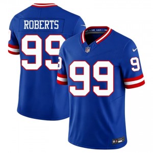 Sam Roberts NY Giants #99 Men Elite Thread Football Stitch Throwback Jersey - Royal Edition 17785876