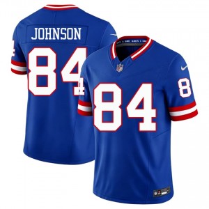 Theo Johnson Big Blue #84 Men Iconic Football Embroidery Throwback Jersey - Royal Edition 58936887