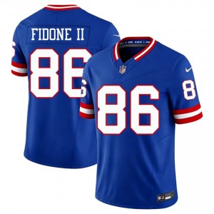 Thomas Fidone II Giants #86 Men Moisture Wicking Football Stitch Throwback Jersey - Royal Edition 81223503