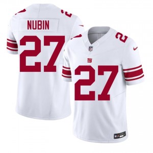 Tyler Nubin NY Giants #27 Men Authentic Football Stitched Jersey - White Edition 90200685