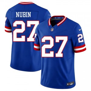 Tyler Nubin Big Blue #27 Men Professional Football Embroidery Throwback Jersey - Royal Edition 46086669